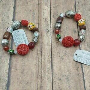 2 matching world market bracelet